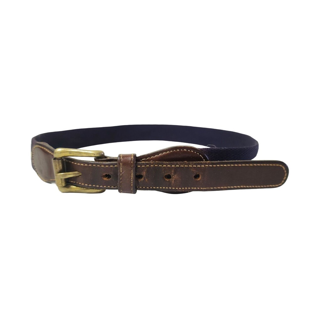 Dooney & Bourke Wool Surcingle Leather Belt Sz 34 Fits 29-32 Purple Brass USA